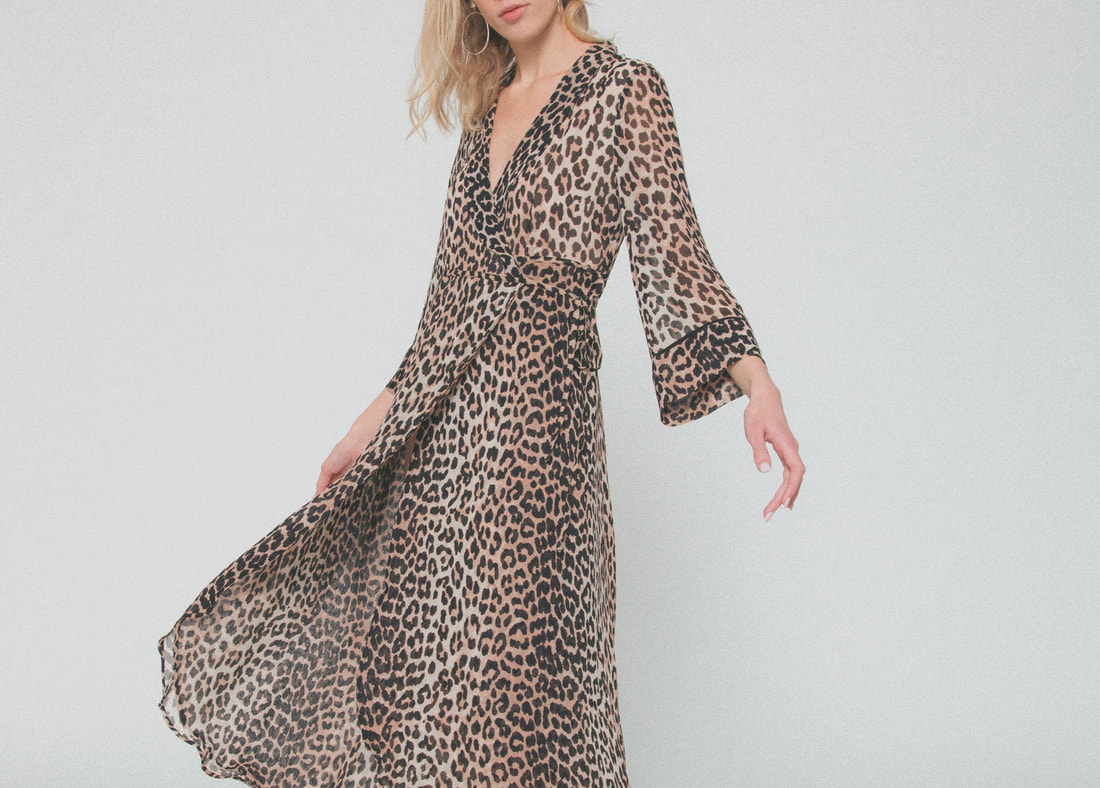 Womenswear Fashion Editorial Styling GANNI leopard print dress