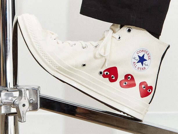 Menswear Fashion Editorial Styling Comme des Garcons CDG Play Converse